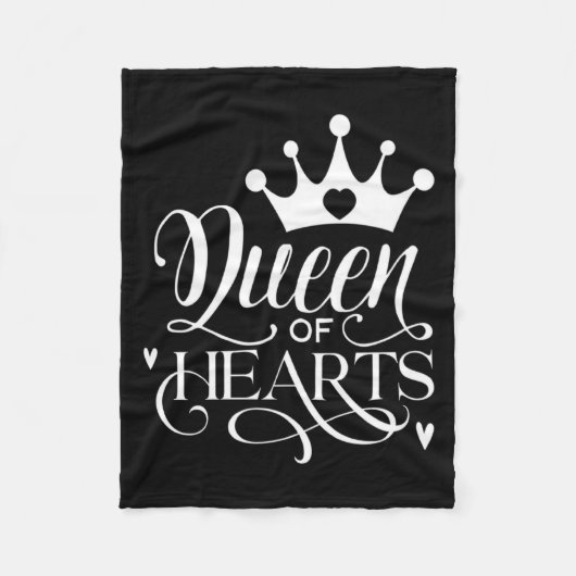 Queen Of Hearts Strong Woman Valentines Day _1 Fleece Deken (Voorkant)