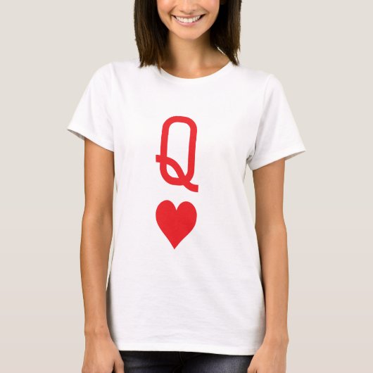 Queen of hearts t-shirt (Voorkant)