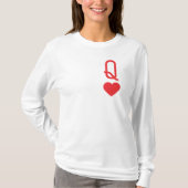 Queen of Hearts T-shirt met lange mouwen (Voorkant)