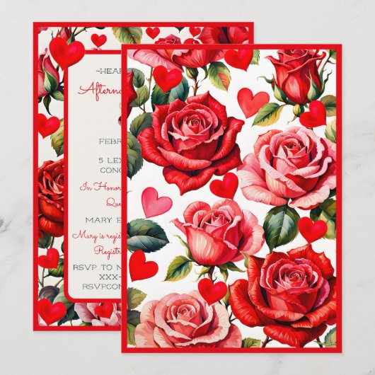  Queen of Hearts Tea Party voor aanstaande bruid Kaart