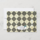 Queen of Hearts Trouwantwoord Kaart (Achterkant)