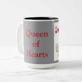 Queen of Hearts Tweekleurige Koffiemok (Voorkant links)