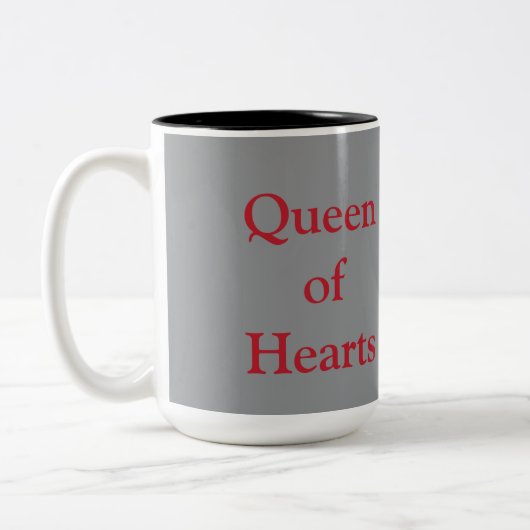 Queen of Hearts Tweekleurige Koffiemok (Links)
