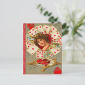Queen of Hearts Valentijn Briefkaart (Staand voorkant)
