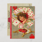 Queen of Hearts Valentijn Briefkaart (Voorkant / Achterkant)