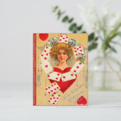 Queen of Hearts Valentijn Briefkaart (Staand voorkant)