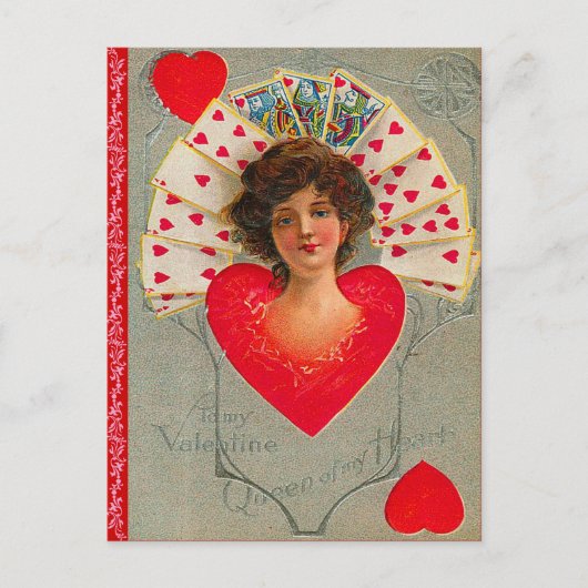 Queen of Hearts Valentijn Briefkaart (Voorkant)