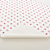 Queen of Hearts Valentijn’s Day Modern Kaart Sherpa Deken (3/4)