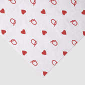 Queen of Hearts Valentijn’s Day Modern Kaart Tissuepapier (Detail)