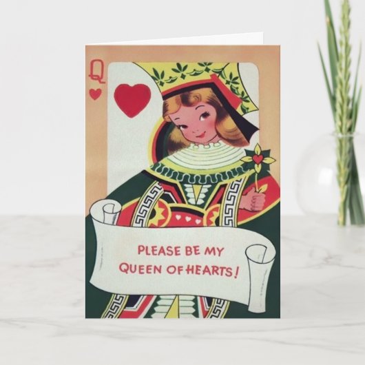 Queen of Hearts Valentijnsdag Kaart (Voorkant)