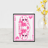 Queen Of Hearts Valentines Day Kaart (Gele Bloem)