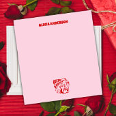 Queen of Hearts Valentines Day Personalized Name Notitieblok