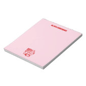 Queen of Hearts Valentines Day Personalized Name Notitieblok (Linkerzijde)