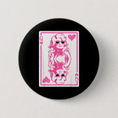 Queen Of Hearts Valentines Day  Ronde Button 5,7 Cm (Voorkant)