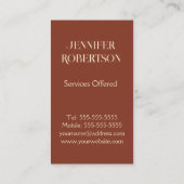 Queen of Hearts Visitekaartje (Achterkant)