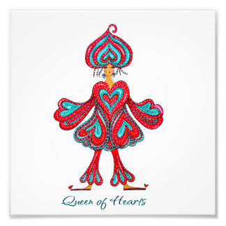 Queen of Hearts wall decor Foto Afdruk