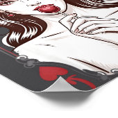 Queen Of Hearts Women Vintage Valentines Day  Poster (Hoek)