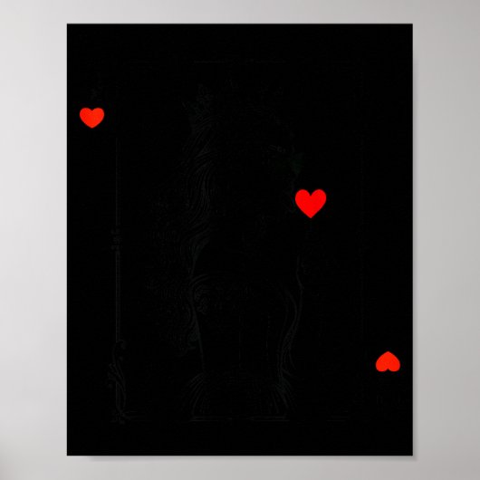 Queen Of Hearts Women Vintage Valentines Day Poster (Voorkant)