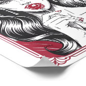 Queen Of Hearts Women Vintage Valentines Day  Poster (Hoek)