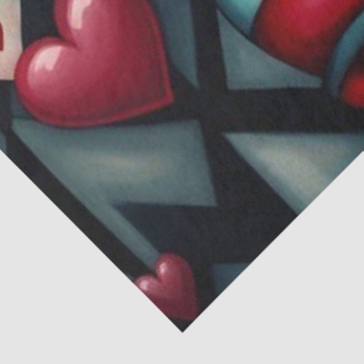 Queen of Hearts Wonderland Decoupage Tissue Papier (Detail)