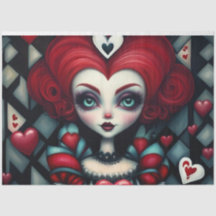 Queen of Hearts Wonderland Decoupage Tissue Papier