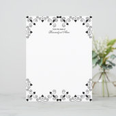 Queen of Hearts - Zwart Ongevoerd Papieren Blad (Staand voorkant)