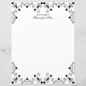 Queen of Hearts - Zwart Ongevoerd Papieren Blad (Voorkant)