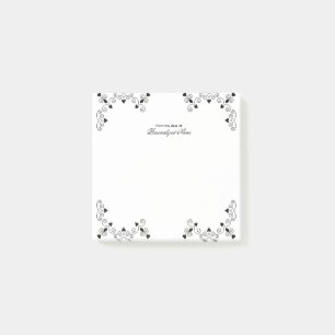 Queen of Hearts - Zwart Post-it® Notes