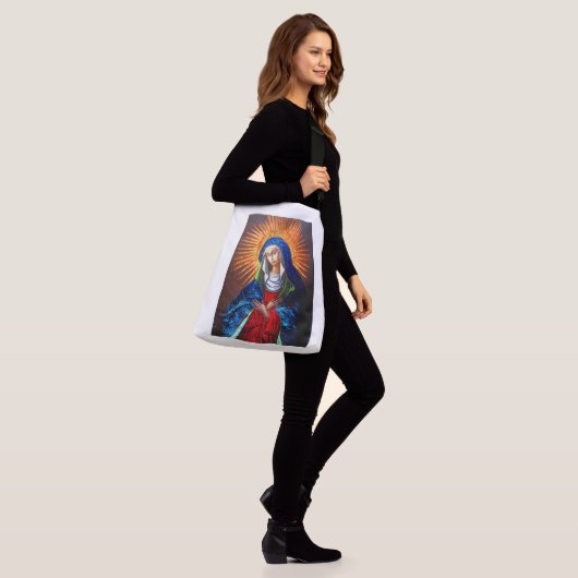Queen of Heaven Origineel schilderij gerestaureerd Crossbody Tas (Op model)
