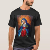 Queen of Heaven Origineel schilderij gerestaureerd T-shirt (Voorkant)