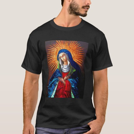 Queen of Heaven Origineel schilderij gerestaureerd T-shirt (Voorkant)