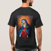 Queen of Heaven Origineel schilderij gerestaureerd T-shirt (Achterkant)