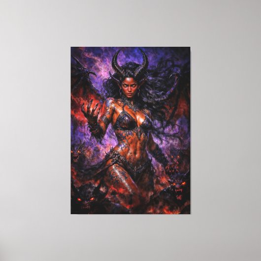 Queen of Hell Lilith Canvas Afdruk (Voorkant)