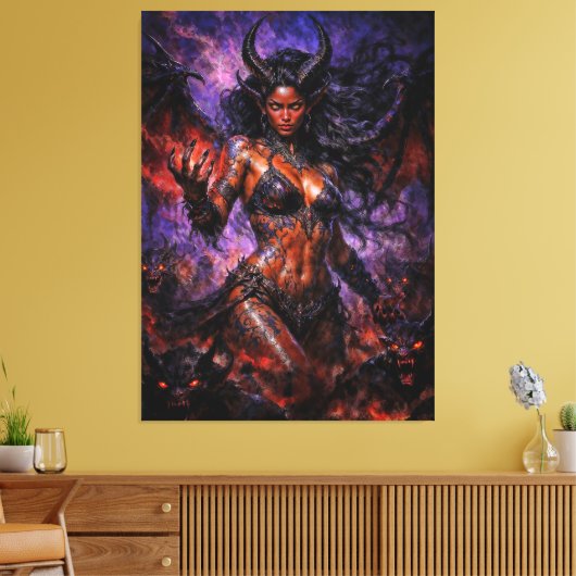 Queen of Hell Lilith Canvas Afdruk (Insitu (Woonkamer))
