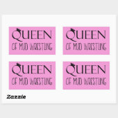 "QUEEN OF Mud Wrestling" Rechthoekige Sticker (Vel)