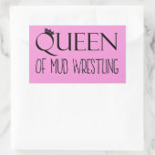 "QUEEN OF Mud Wrestling" Rechthoekige Sticker (Tas)