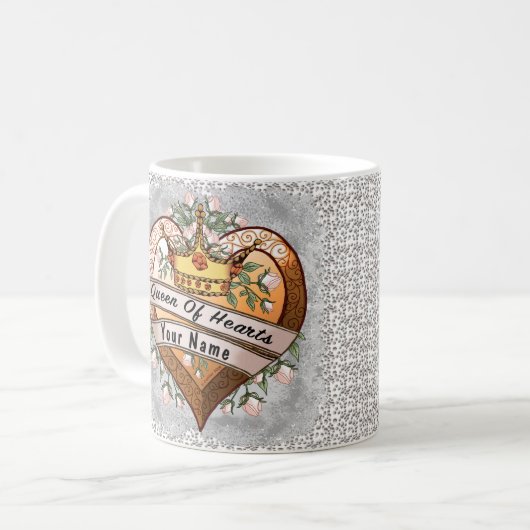 Queen of My Heart aangepaste naam mok (Voorkant links)