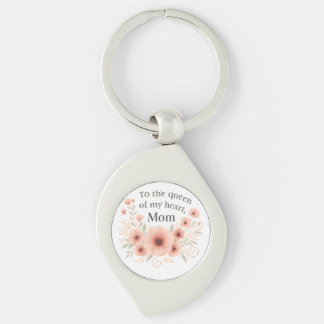 Queen of My Heart Mom beroemd gemaakt door Floral Sleutelhanger