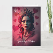 Queen of My Heart Valentijn Kaart (Voorkant)