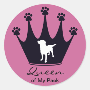 Queen of My Pack Ronde Sticker