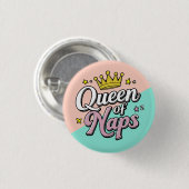 Queen of Naps, cadeau voor mama, leuk cadeau Ronde Button 3,2 Cm (Voorkant /achterkant)