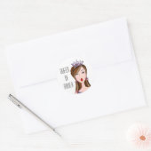 "Queen of Order"-stickers Ronde Sticker (Envelop)