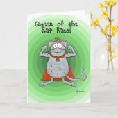 Queen of Rat Race Boss's Day Funny Humor Kaart (Gele Bloem)