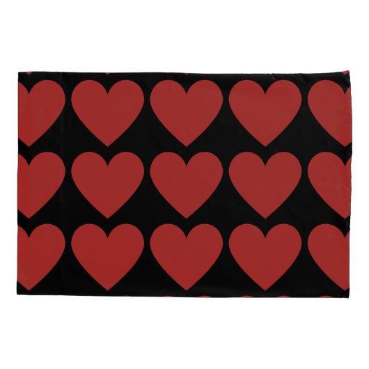 Queen of red hearts op een mooie zwarte kussensloo kussensloop (Achterkant)