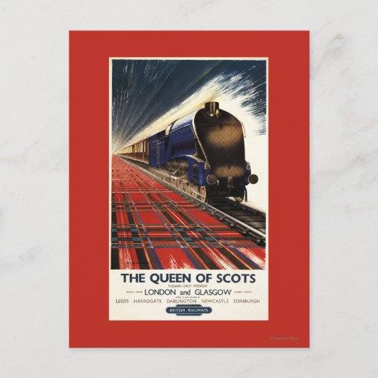 Queen of Scots Pullman Train Briefkaart (Voorkant)