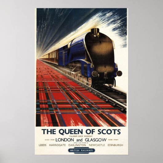 Queen of Scots Pullman Train Poster (Voorkant)