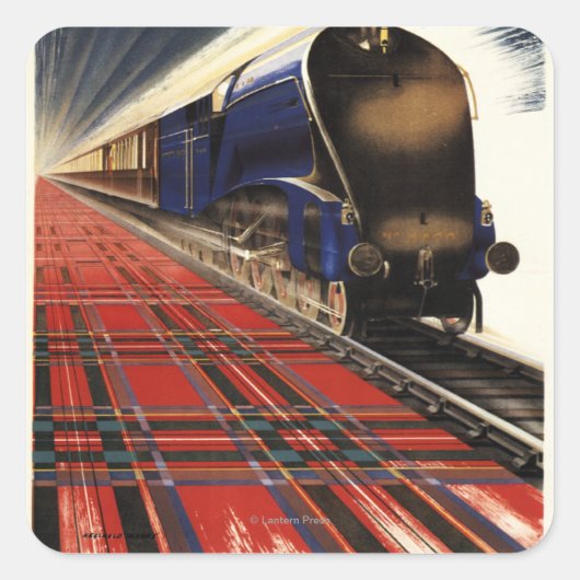Queen of Scots Pullman Train Vierkante Sticker (Voorkant)