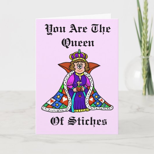 Queen of Sewing Customize Wenskaart Feestdagen Kaart (Voorkant)