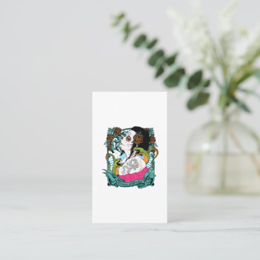 QUEEN OF SNAKE VISITEKAARTJE (Staand voorkant)