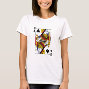 Queen of Spades Poker Casino Speel Kaart T-shirt